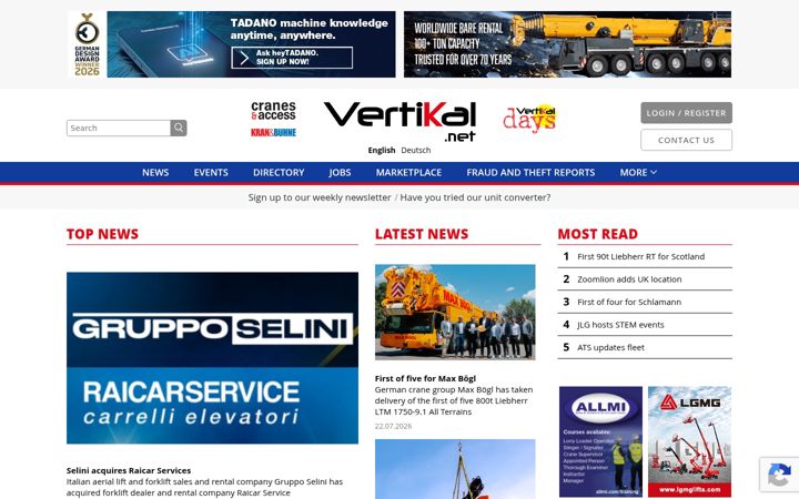 Screenshot of vertikal.net