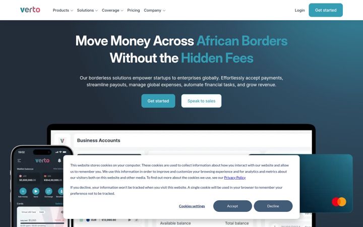 Screenshot von verto.co