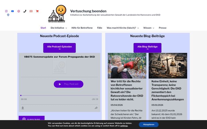 Screenshot von vertuschung-beenden.de