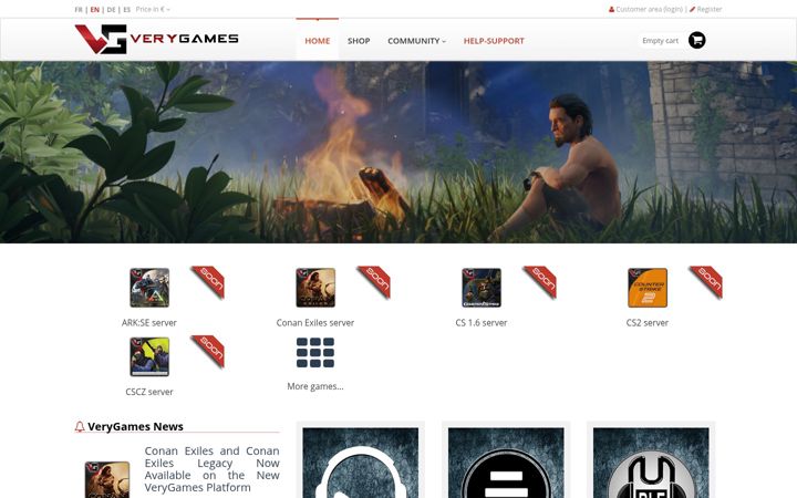 Snimka zaslona za verygames.net