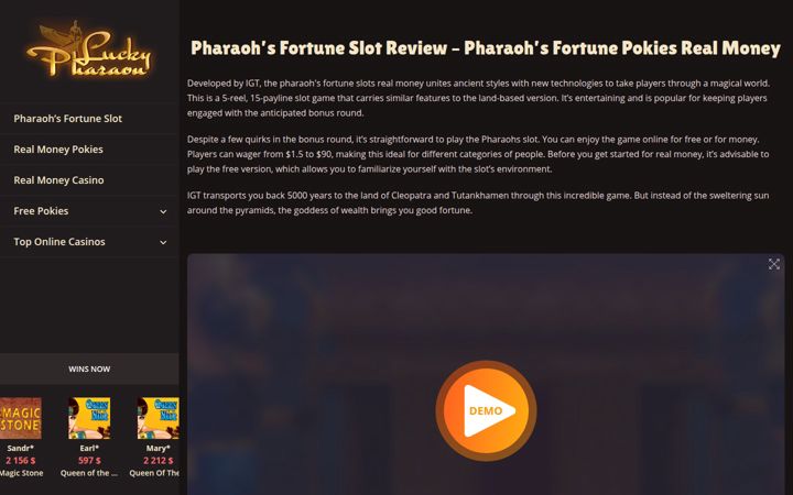 veryluckypharaoh.com