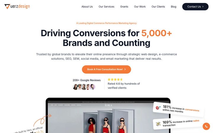 Screenshot ta' verzdesign.com
