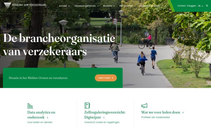 Screenshot of verzekeraars.nl