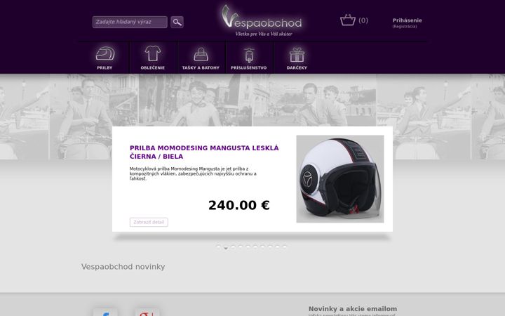 Screenshot of vespaobchod.sk