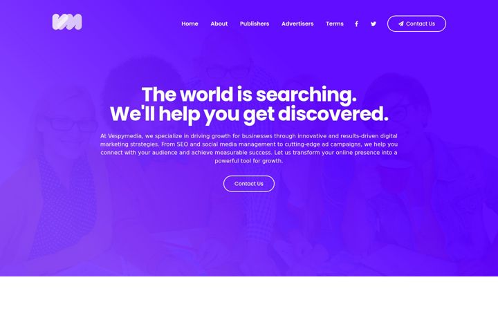 Screenshot of vespymedia.com