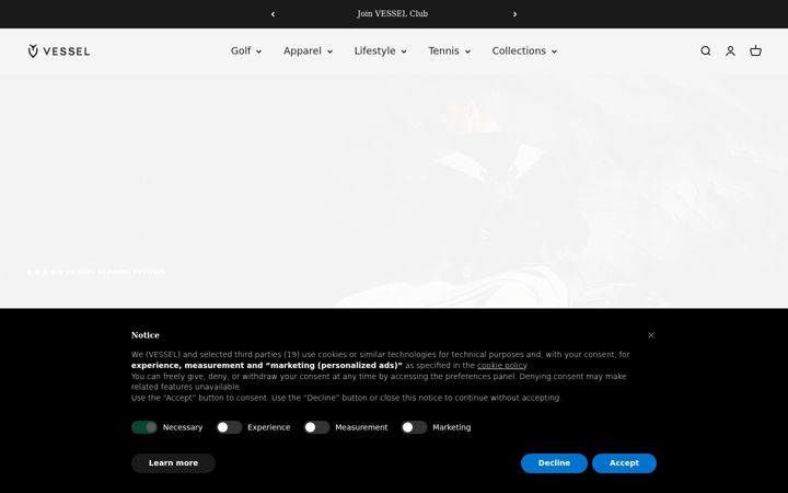 Screenshot of vesselgolf.com