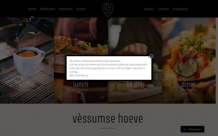 Screenshot stránky vessumsehoeve.nl