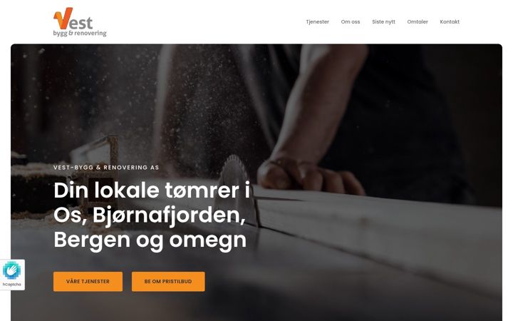 Screenshot of vestbyggogrenovering.no