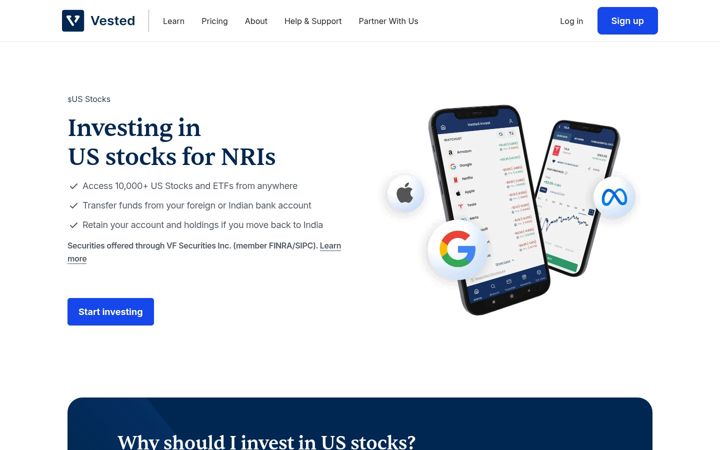 Screenshot of vestedfinance.com