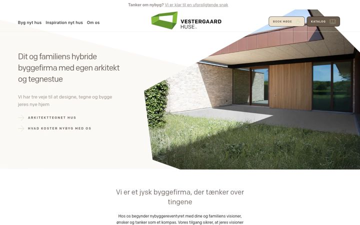 Screenshot of vestergaardhuse.dk