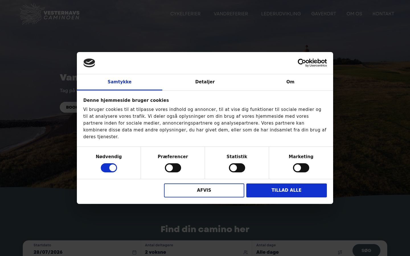 Kuvakaappaus suostumusbannerista, joka näytettiin ennen mitään vuorovaikutusta