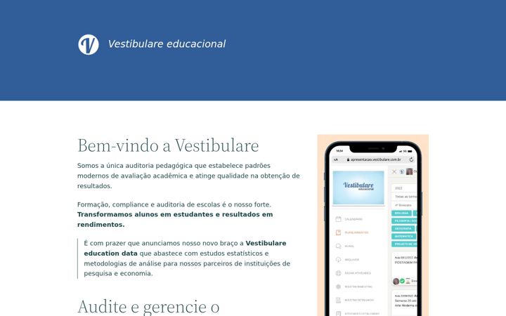 Screenshot of vestibulare.com.br