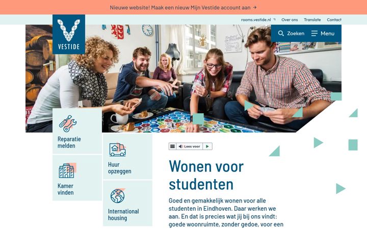 Skærmbillede af vestide.nl