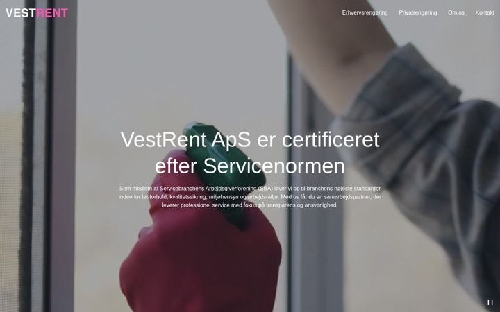 Screenshot of vestrent.dk