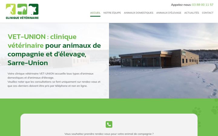 Screenshot of vet-union.fr