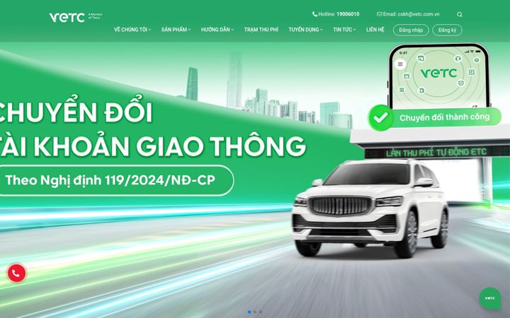 Screenshot of vetc.com.vn