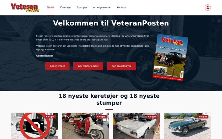 Screenshot von veteranposten.dk