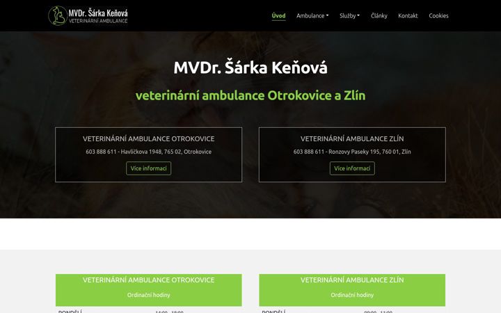 Zrzut ekranu veterina-kenova.cz
