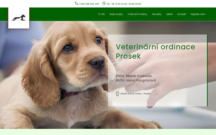 Screenshot of veterina-prosek.cz
