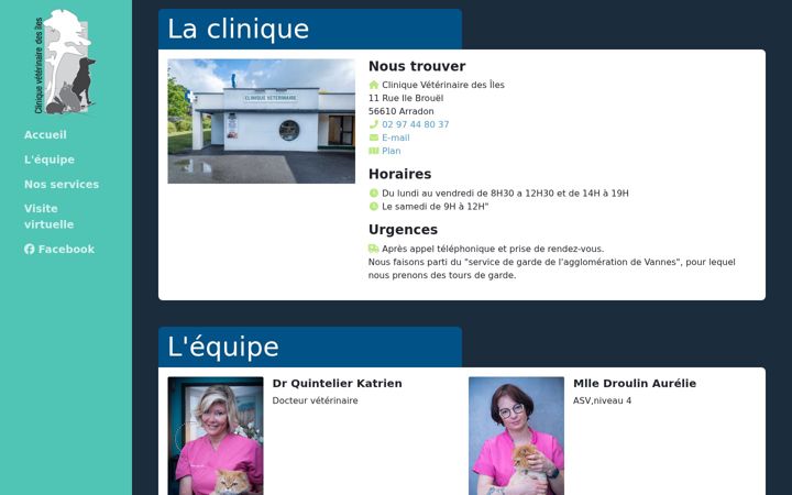 Posnetek zaslona veterinairedesilesarradon.com