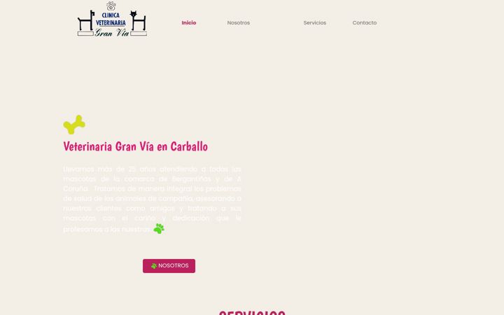 Screenshot of veterinariagranvia.es