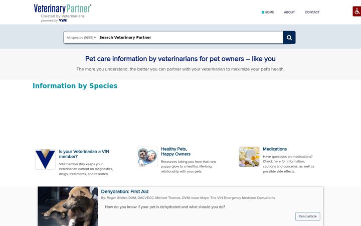 Ekrānuzņēmums no veterinarypartner.com