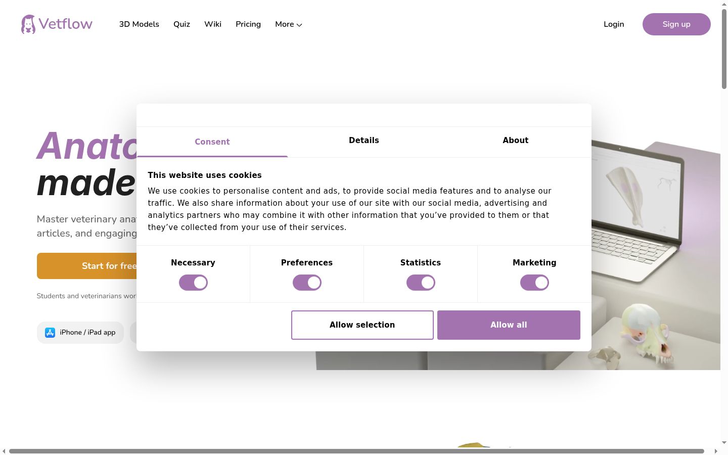 Snímka obrazovky banera súhlasu zobrazeného pred akoukoľvek interakciou