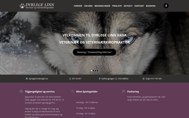 Screenshot of vetgirl.no