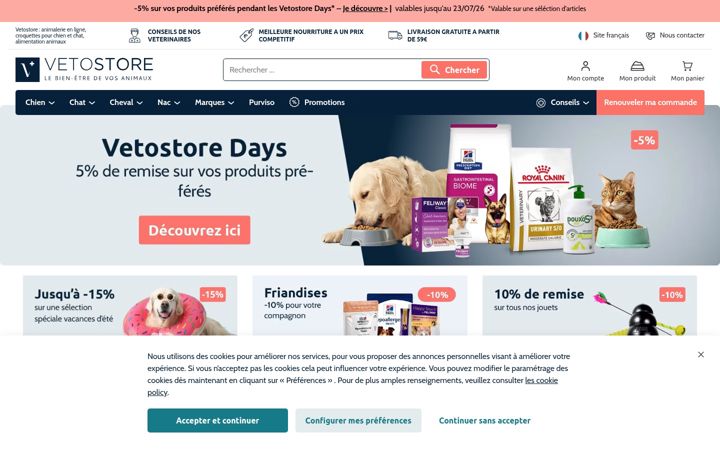 Screenshot of vetostore.com