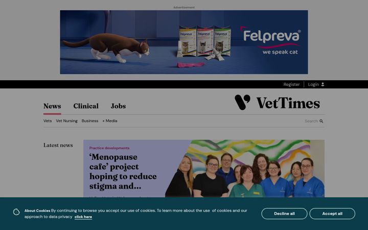 Screenshot of vettimes.com