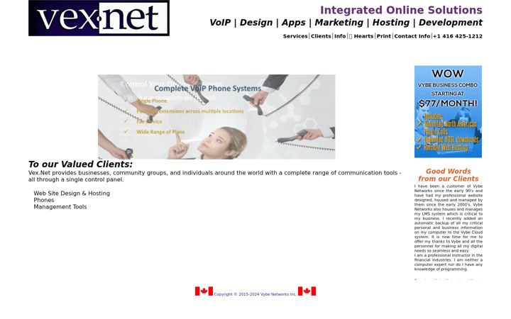 Screenshot of vex.net