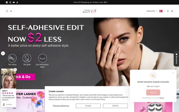 Screenshot of veyesbeauty.com
