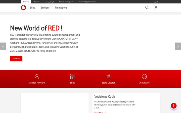 Screenshot of vf.eg