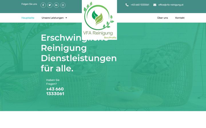 Screenshot of vfa-reinigung.at