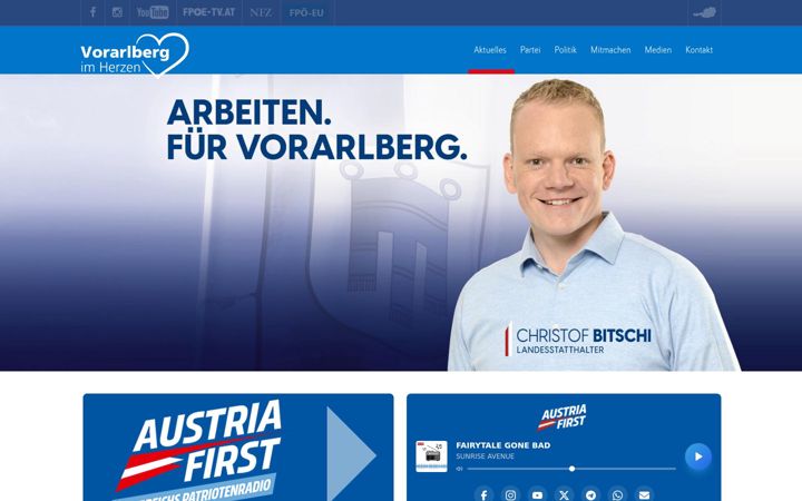 Snimka zaslona za vfreiheitliche.at