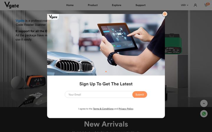 Screenshot of vgatemall.com