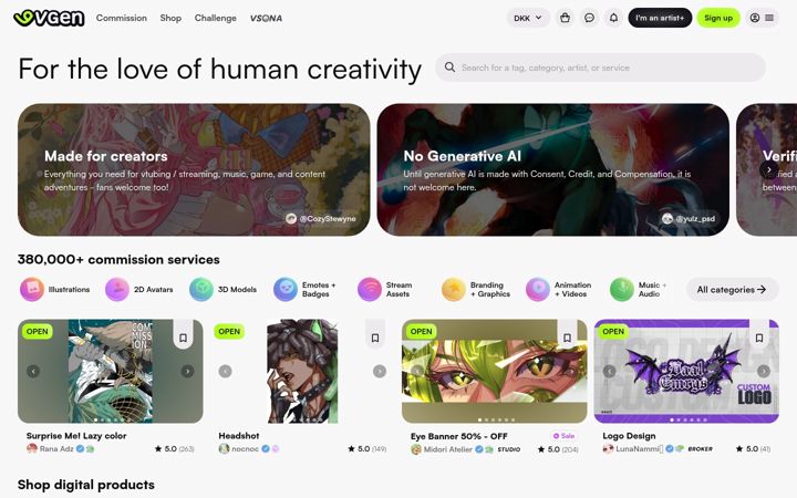 Screenshot van vgen.co