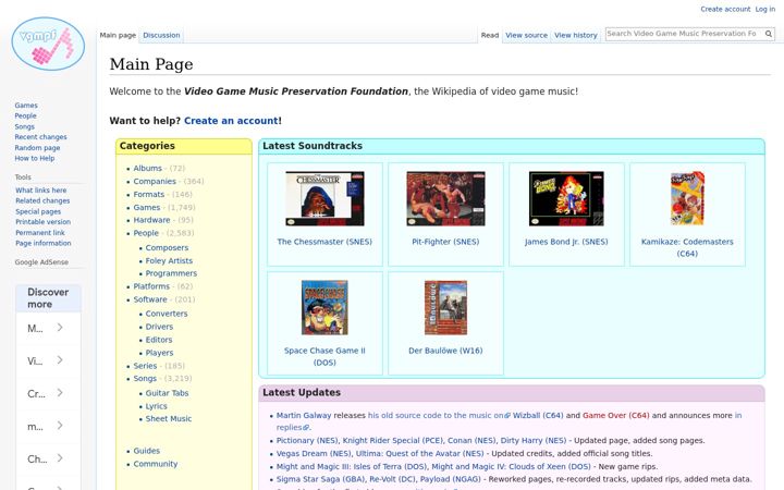 Screenshot of vgmpf.com