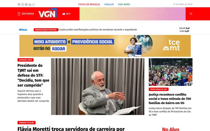 Skärmbild av vgnoticias.com.br