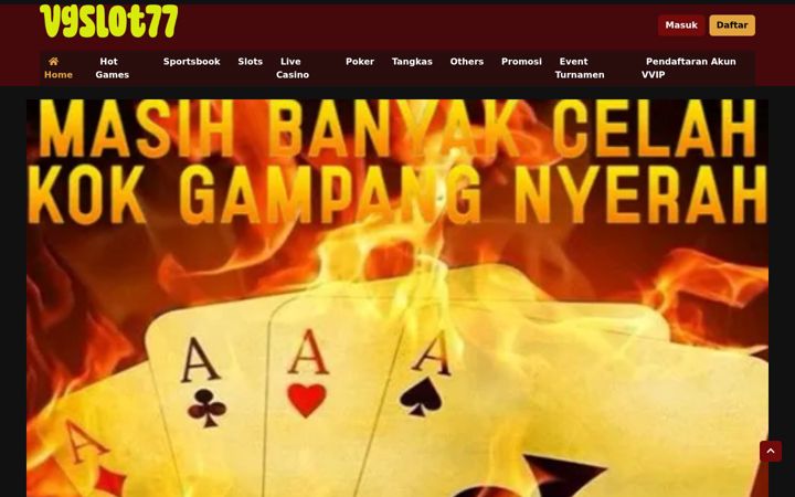 Screenshot of vgslot77.net