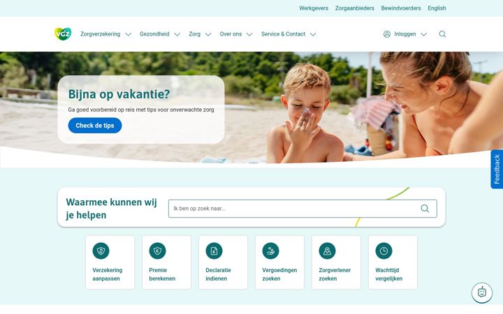 Screenshot of vgz.nl
