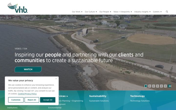 Screenshot of vhb.com