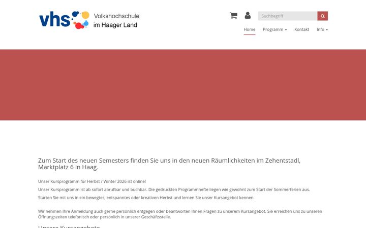 Screenshot of vhs-haagerland.de