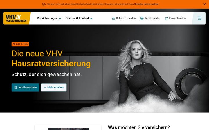 Screenshot of vhv.de