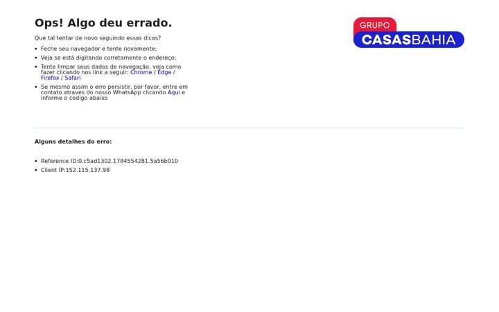 Screenshot of via.com.br