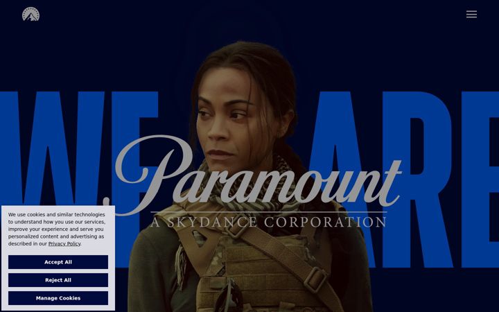 Screenshot di viacom.com