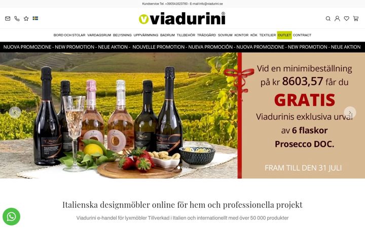 Screenshot of viadurini.se