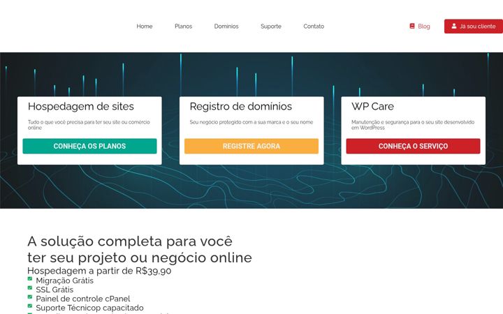 Ekrano kopija viahospedagem.com.br