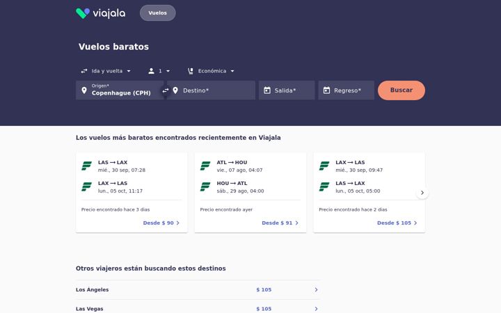 Screenshot of viajala.com
