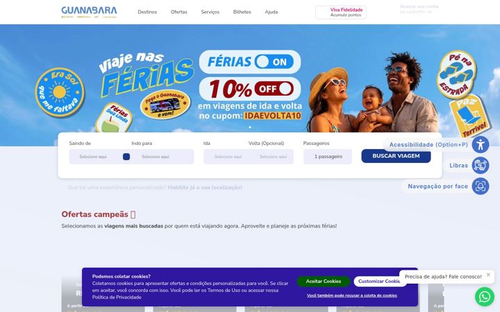 Screenshot of viajeguanabara.com.br